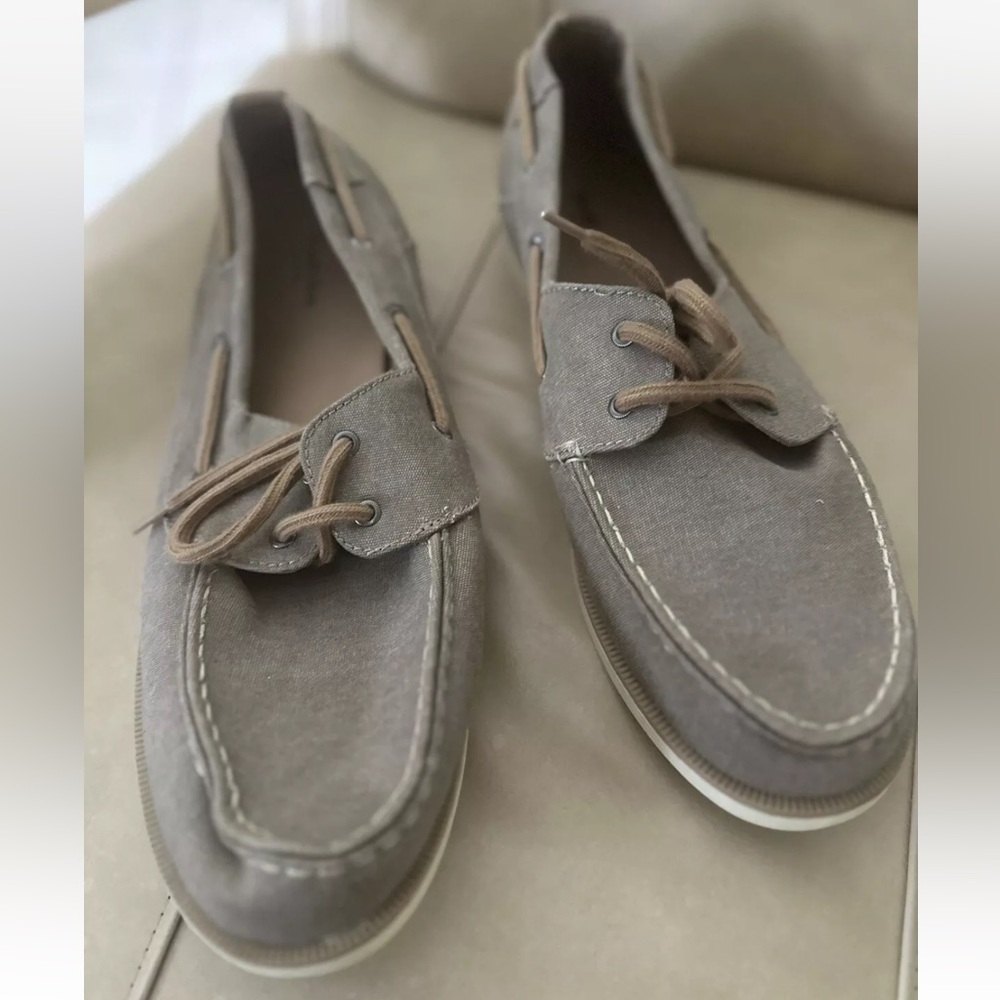 Goodfellow & Co  Size 13 ~ Gray Brown ~ Rice ~ Lace Up ~ Boat Shoes ~ Casual